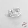 Xiaomi Hot Sale Atmosphere Personality BFCLUB  Silver Color Jewelry High-quality Feather Female Leaf Simple Opening Rings