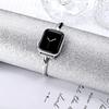 Роскошный ремешок для Apple Watch Series 8 7 41 45мм 6 Se 5 4 Женский стальной браслет с бриллиантами IWatch Ultra 49мм 44 40 42 38мм Ремешок