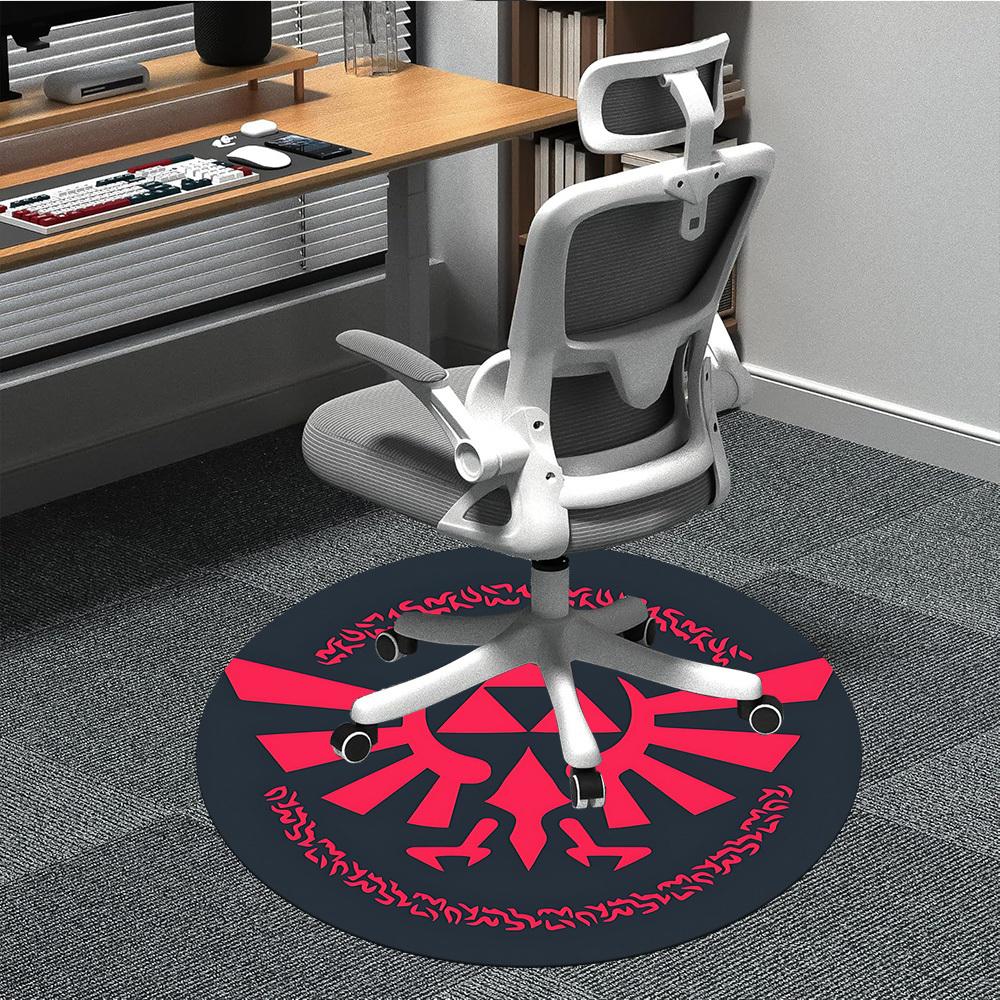 1pc Legend of Zelda Symbols Office Round Area Rug, Under Office Chairs Bedroom Living Room Home Decor, Room Deco, Available in Various Sizes242
