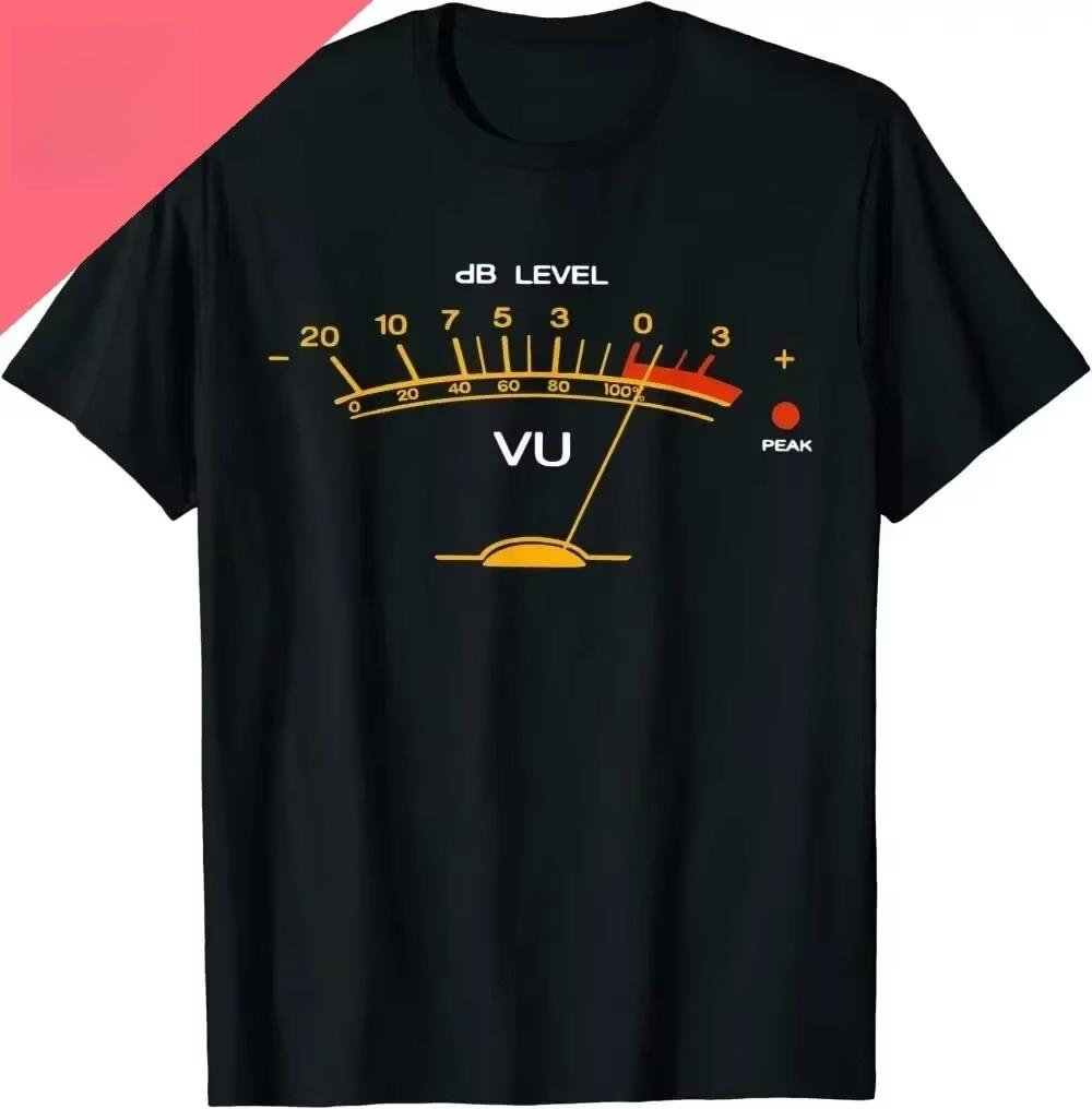 Timeless VU Meter Sound Engineer Analog Electronic ONeck T Shirt Unisex Audio Engineer Recording Studio Funny Tshits Unisex Top