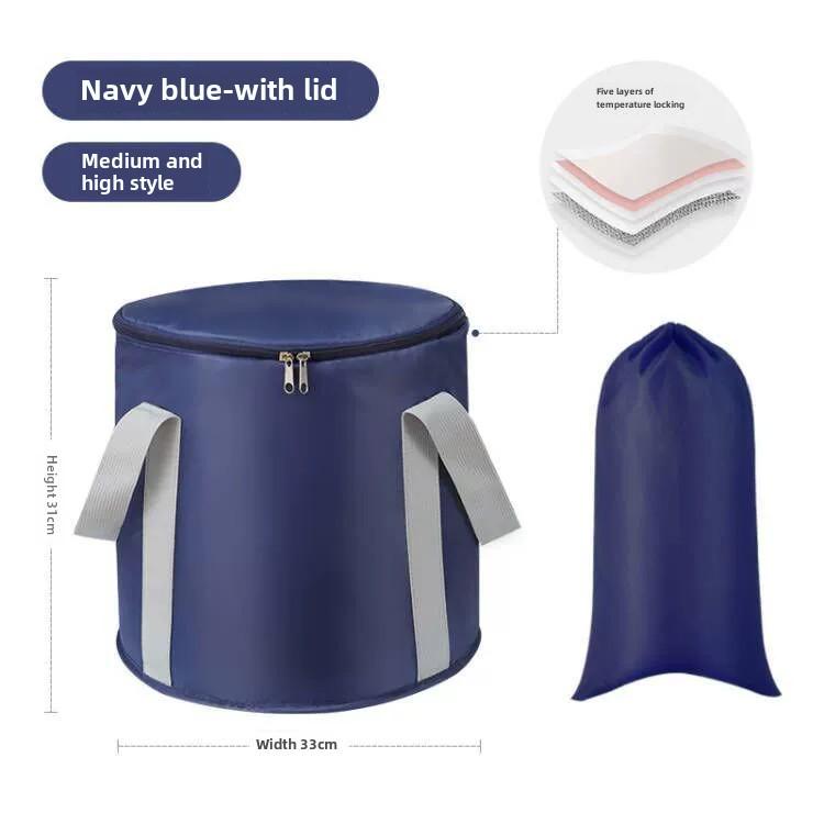 Складная дорожная ванночка для ног: Портативный, изолированный, сверхглубокий дизайн для защиты икр; Универсальное решение для домашних ванночек для ног.