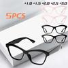 5pcs Fashion New Plastic Women Reading Glasses Cat Eye Designer Presbyopia Hyperopia Female Reading Eyeglasses Eyewear