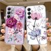 Sunflowers Patterned Soft Transparent Silicone Phone Case For Samsung Galaxy A55 A54 A34 For Samsung S24 S23 Ultra Camera Shockproof Protective Cover
