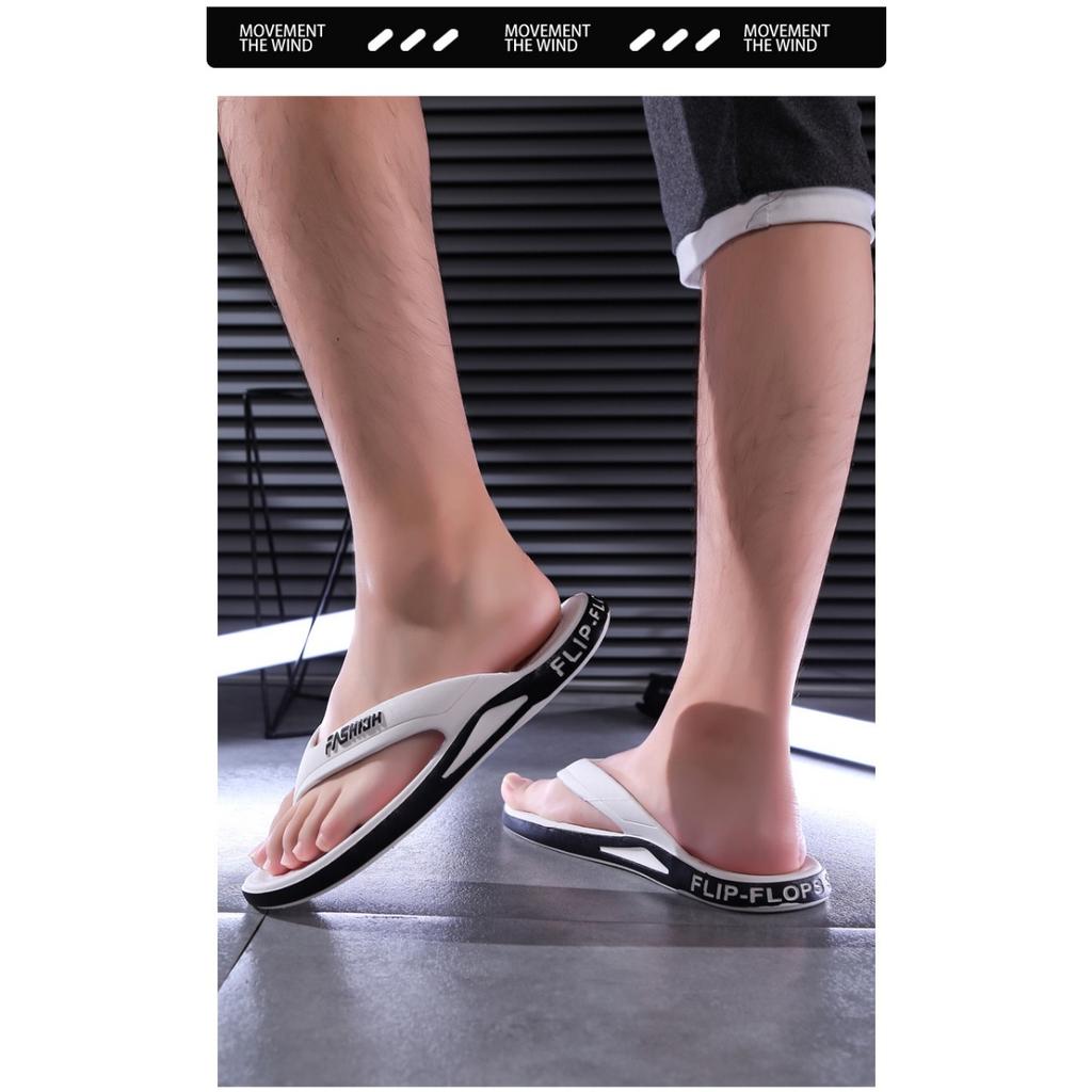 Мужские шлепанцы, прочные для летних прогулок, удобные для домашнего использования, нескользящие, модные и трендовые мужские пляжные туфли