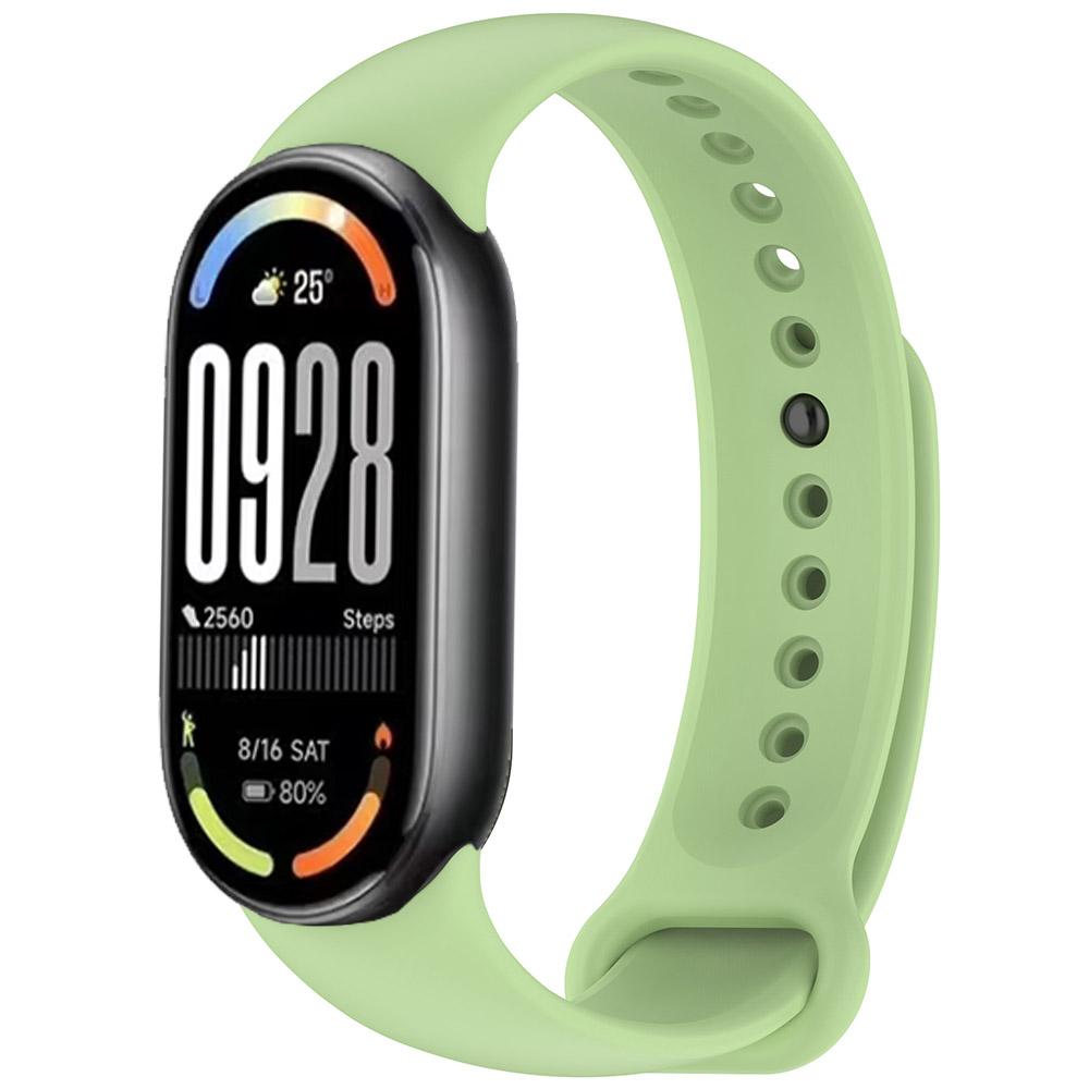 Спортивный силиконовый ремешок для Xiaomi Mi Band 10 9 8 NFC Мягкий дышащий сменный ремешок для запястья для Xiaomi Mi Band 10 Браслет Correa