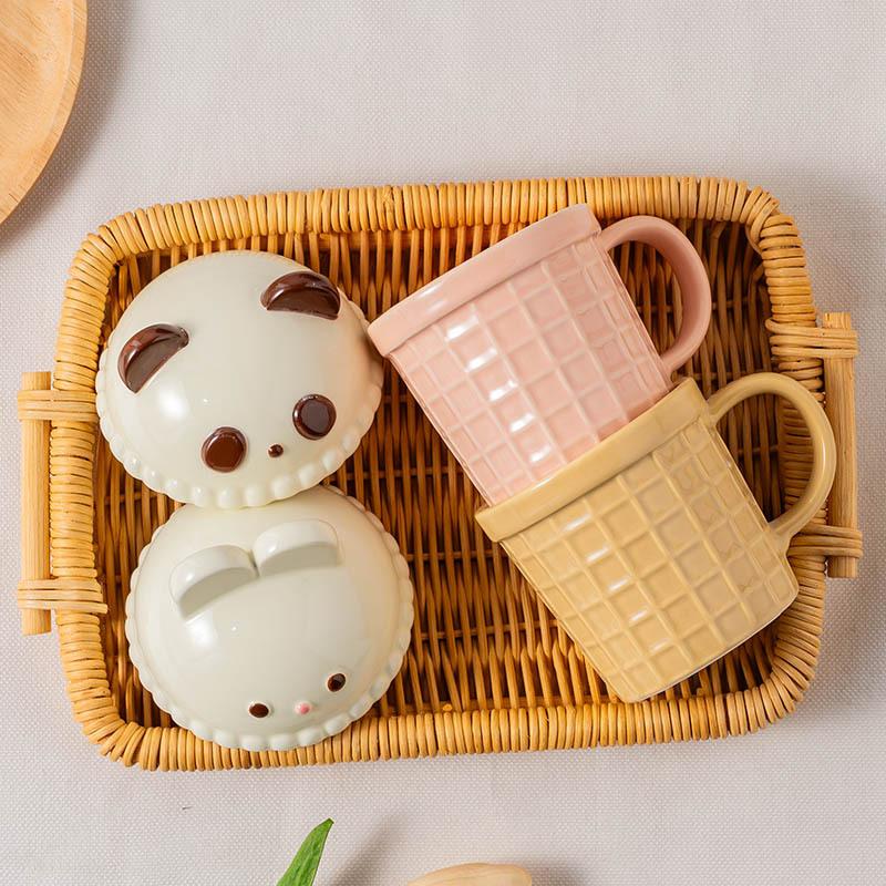 Cartoon Creative Ice Cream Cone Cup Cute Home Girl Water Cup High Value Mug Breakfast Milk Cup