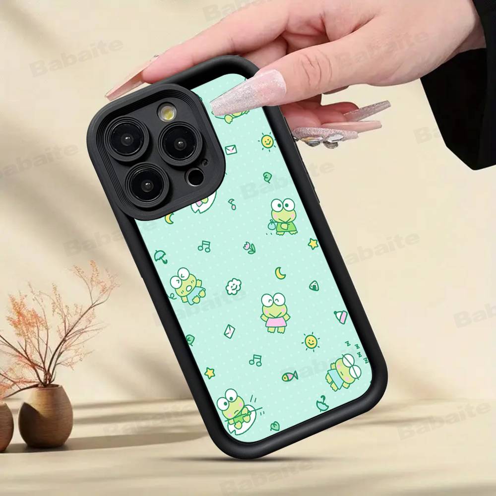 Милый Мультяшный Чехол для Телефона K-Keroppis Для IPhone 11 12 13 16 15 17 14 Pro Max Мягкий Силиконовый Чехол Funda