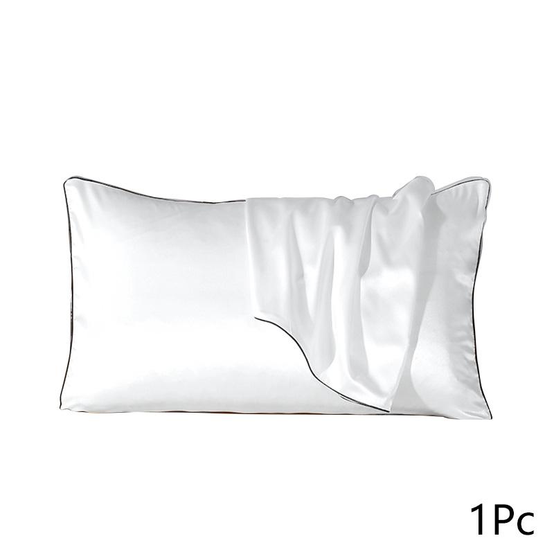 Наволочка с шелковым пятном, наволочка из натурального ледяного шелка, однотонная шелковистая наволочка, мягкая глянцевая моющаяся наволочка для подушки, домашний декор