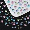 Нейл-арт с плоским дном, бриллиант Love Diamond, супер-вспышка, многогранный персиковый бриллиант в форме сердца, розовое озеро, сине-зеленые бриллианты для нейл-арта