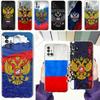 Чехол для телефона Samsung A15 A13 A35 A55 A51 A71 A41 A31 A21S A03S A05 A17 A23 A25 A33 A53 A73 5G A07 4G Прозрачный чехол Флаг России