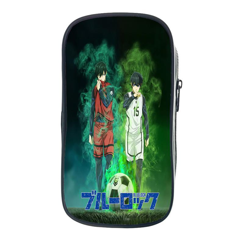 Blue Lock Isagi Yoichi Сумки для хранения Мультфильм Аниме Nagi Seishiro Ручки Сумки для студентов Пенал Кошельки для монет Подарки на день рождения для друзей