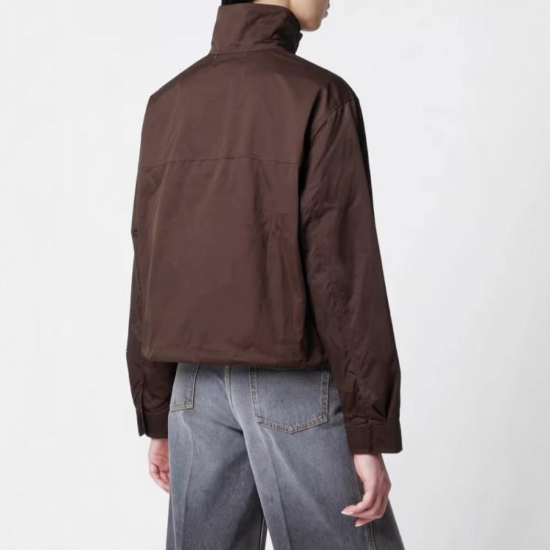Womens Stand Collar Windbreaker Jacket Lightweight Outdoor Hiking Coat