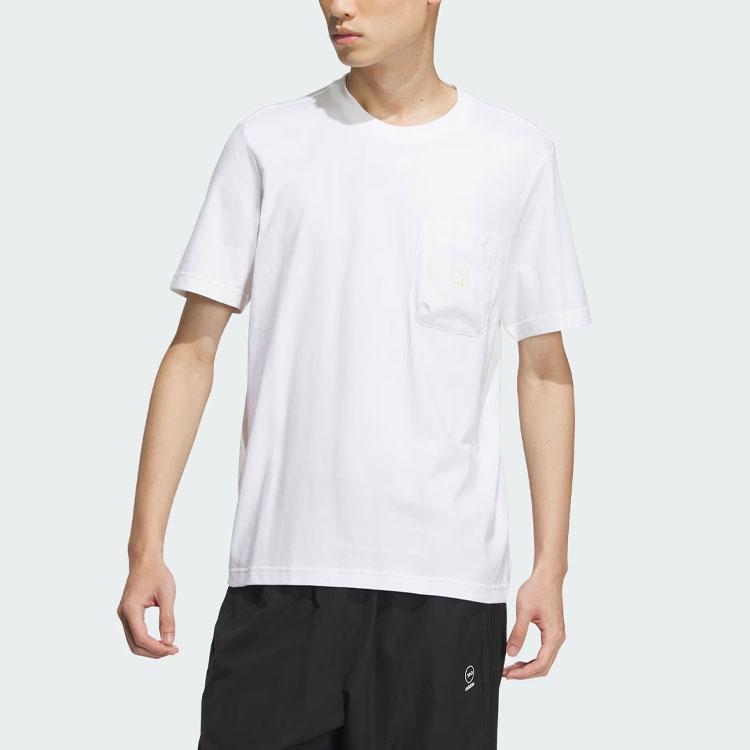 Adidas Neo Cartoon Print Back Спортивная футболка с короткими рукавами Мужские топы Белые IK5093