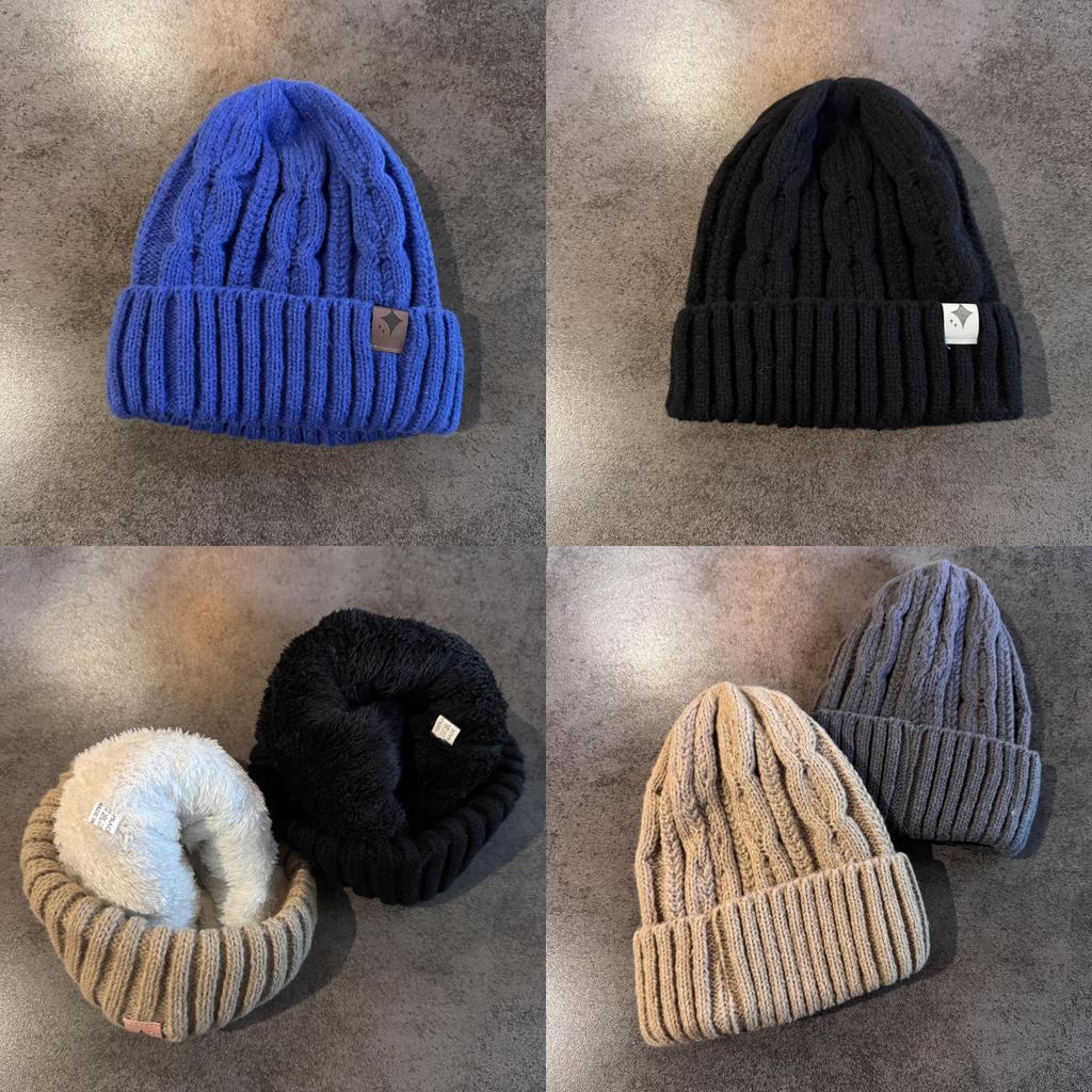 Mens Knit Hat With Solid Color Design Accents Thick Warm Beanie For Winter Sports And Outdoor