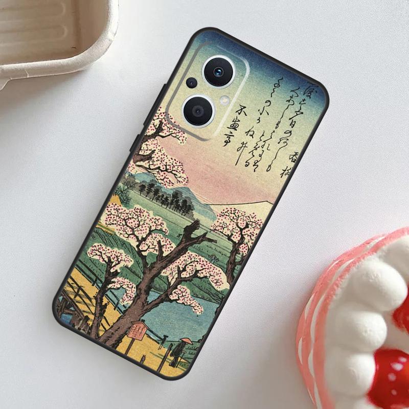 Японский стиль Арт Чехол Япония для OPPO Reno 10 Pro 11F 4Z 5Z 8T 4 5 6 7 8 Lite OPPO Find X2 X3 Neo X5 X6 Pro Чехол