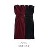 Kaslead New Arrival Women's Clothing Fashion Style Fashion Ruched Sleeveless Waist Midi Skirt Dress 2371650