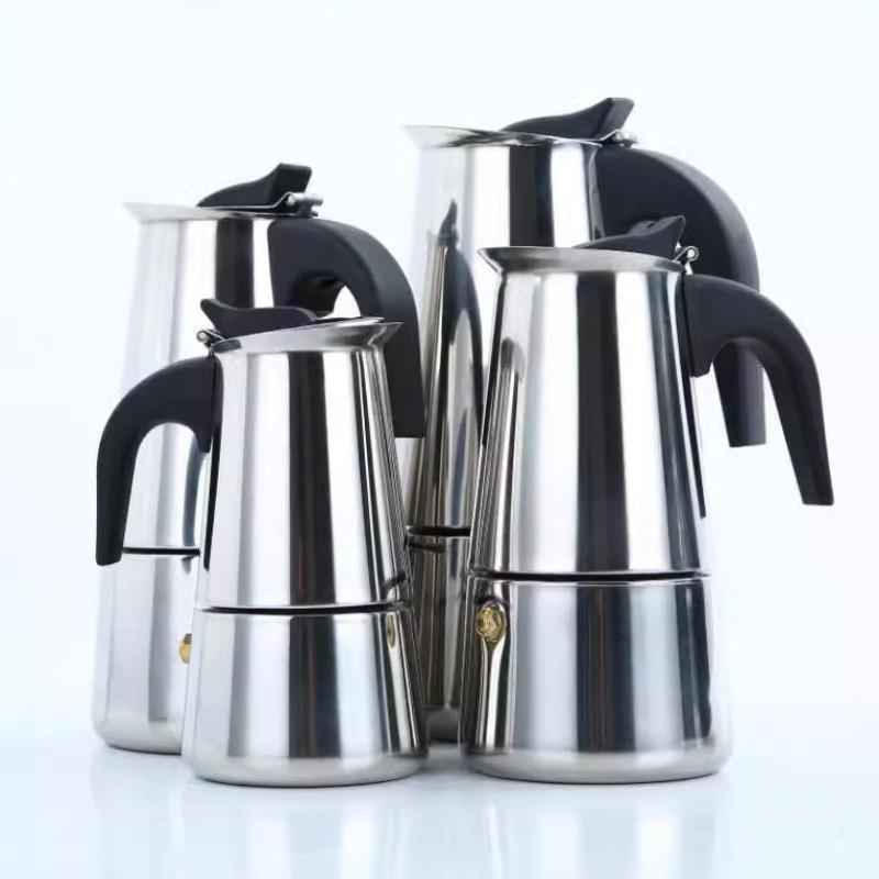 Stainless Steel Coffee Pot Espresso Mocha Pot With Small Electric Stove Portable Household Coffee Utensil Set