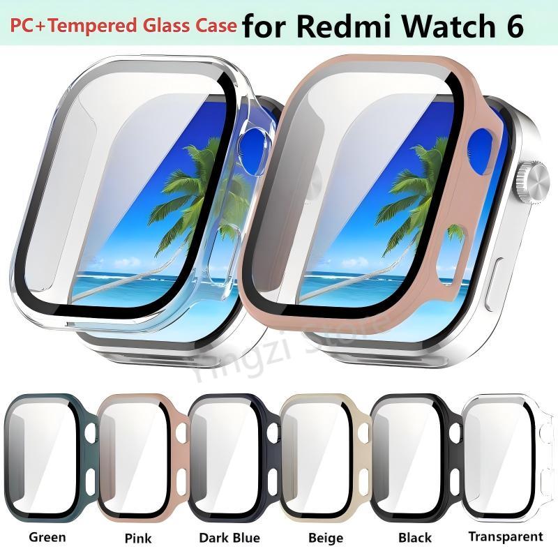 PC +Tempered Glass Case for Redmi Watch6 Smart Watch Bumper Full Cover Screen Protector for Redmi Watch 6 Shell Accessories