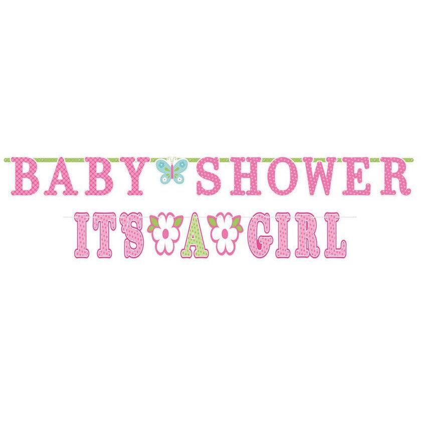Amscan Its A Girl Baby Shower Bunting