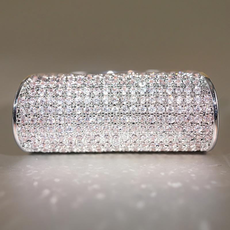 Женские кольца с полным блеском, усыпанные льдом, для свадьбы, гиперболизированной вечеринки, личности, геометрические женские кольца, ослепительные цирконы, модные украшения