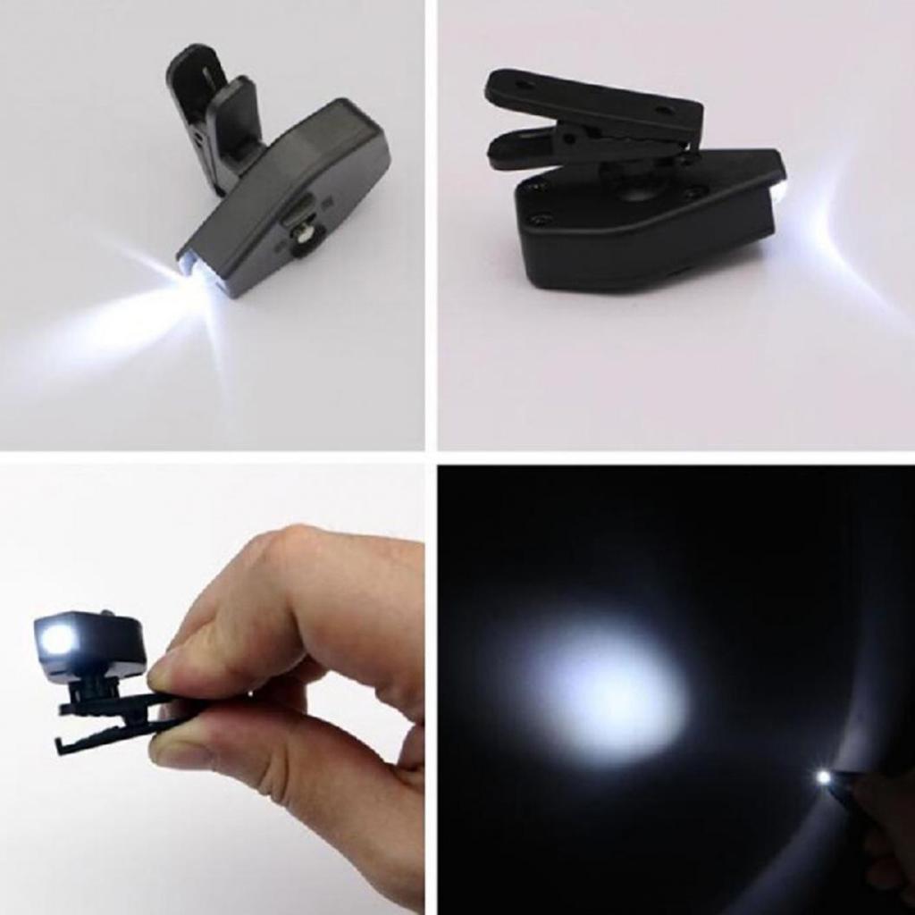 Portable Mini LED Light Glasses Clip-on Lamp Reading Illumination Outdoor Tool