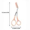 1/3pcs Built-in Comb Eyebrow Scissors - Pink Stainless Steel Precision Tool, Professional Brow Shaping for Home & Salon Grooming