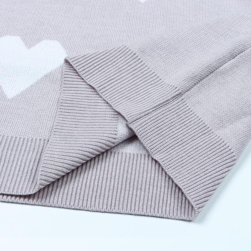 Women's Autumn and Winter Loose Love Crewneck Pullover Knit Sweater