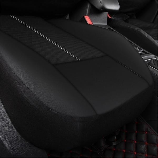 2/4/9PCS Luxury PU Leather Auto Universal Car Seat Covers Interior Accessories Full Set Black Car Seat Cushion Covers Automotive Seat Protector Covers
