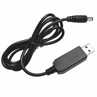 USB-кабель для повышения мощности от 5 В до 12 В, кабель-адаптер питания USB, кабель преобразования USB в постоянный ток, мощность 5,5*2,1 постоянного тока