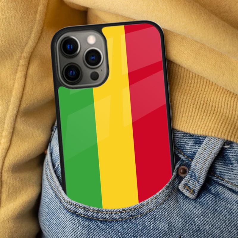 Мягкий чехол для телефона с флагом Мали для iPhone 17 Air 16e Pro max 15 Pro 13 14 Plus 11 12 MagSafe Магнитный Coque