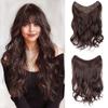 Синтетический длинный волнистый полный парик V-образной формы с заколками для наращивания волос, 5 зажимов, натуральный густые волосы