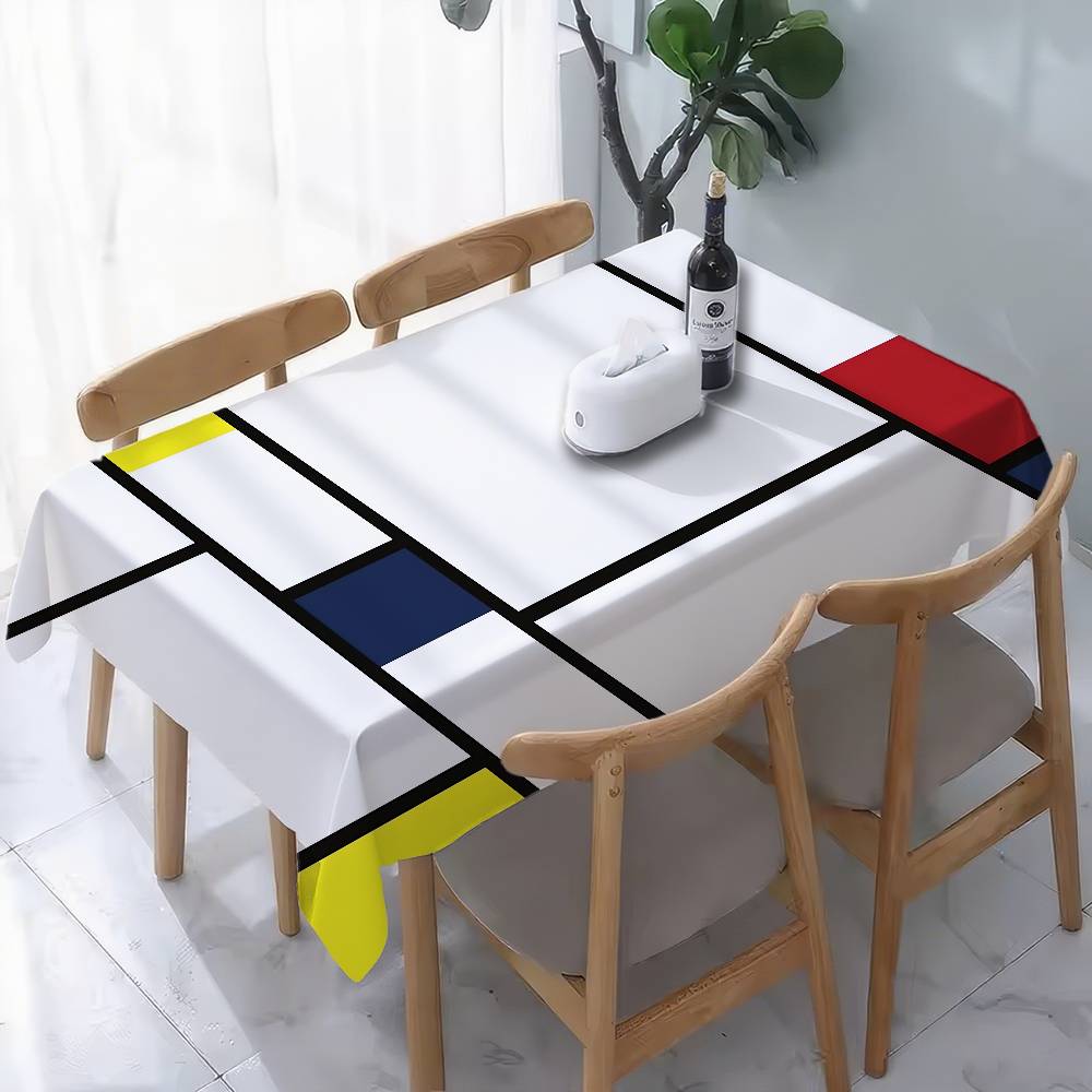 Скатерть Art P-Piet CC-ornelies M-Mondrian Покрытие для домашнего обеденного стола Покрытие для банкетного стола на открытой вечеринке Скатерти для украшения отеля
