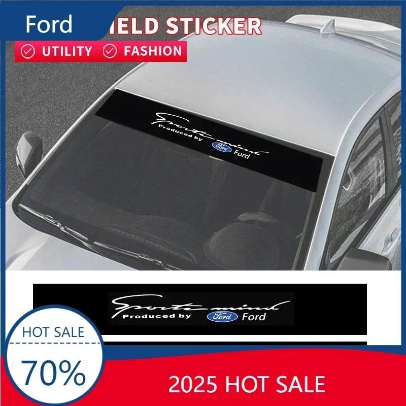 Новая автомобильная наклейка 2026 2025 Горячая Для автомобиля Ford Наклейки на солнцезащитный козырек Автомобильные наклейки на лобовое стекло Для Ford Focus 3 2015-2018 Kuga 201