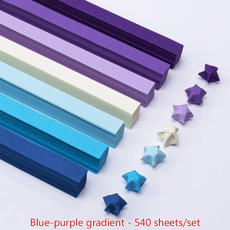 540 листов бумаги для оригами, звезды, красочная складная бумага, счастливая звезда, оригами, звезды, бумажные полоски для рукоделия, бумажное искусство, ремесла