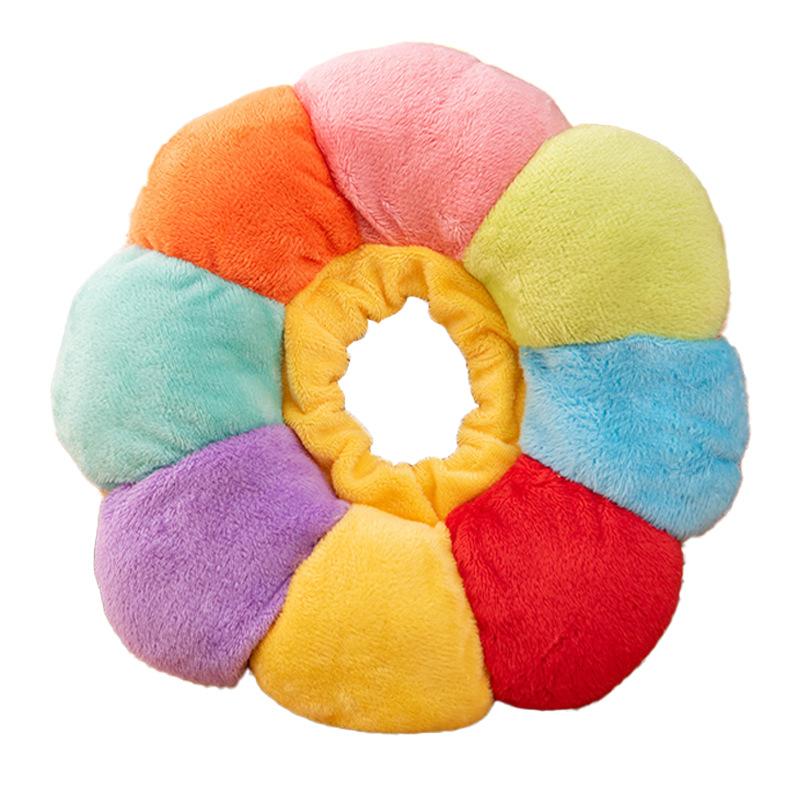 Rainbow-colored sunflower Elizabethan collar for cats, dog collar, sterilization collar, anti-licking and anti-scratch head cover
