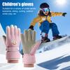 Детские зимние перчатки для снега, ветрозащитные термоперчатки для сенсорного экрана, теплые варежки для сноуборда