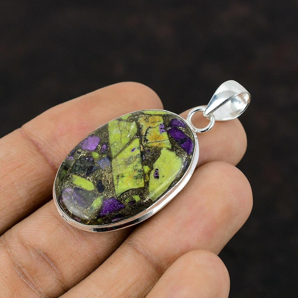 Медный кулон-стихтит, элегантные ювелирные изделия ручной работы, подвеска из стерлингового серебра 925 пробы, кулон с драгоценным камнем, кулон-стихтит, подарок для мамы, серебряные украшения