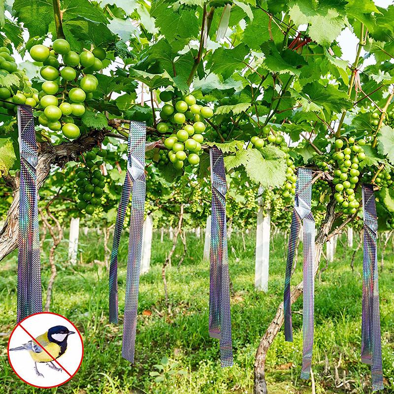 Полоса отпугивателя птиц шириной 2,4 см, длиной 50 м, мигающая, светоотражающая, звуковая полоса отпугивания голубей, полоса отпугивания птиц, вредители сада