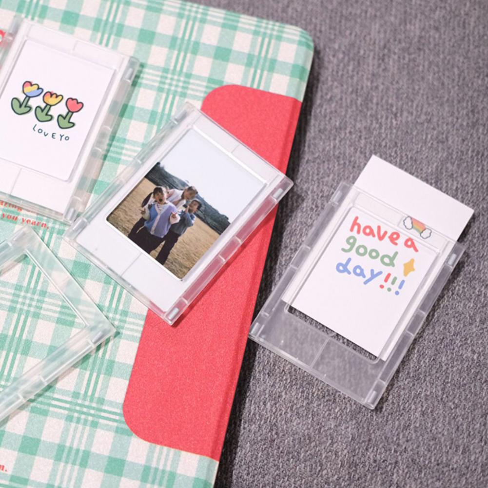 Акриловая фоторамка 3 дюйма, магнитная подставка для фотографий, прозрачный держатель для фото с пленочной камеры, настольная фоторамка для фото Polaroid