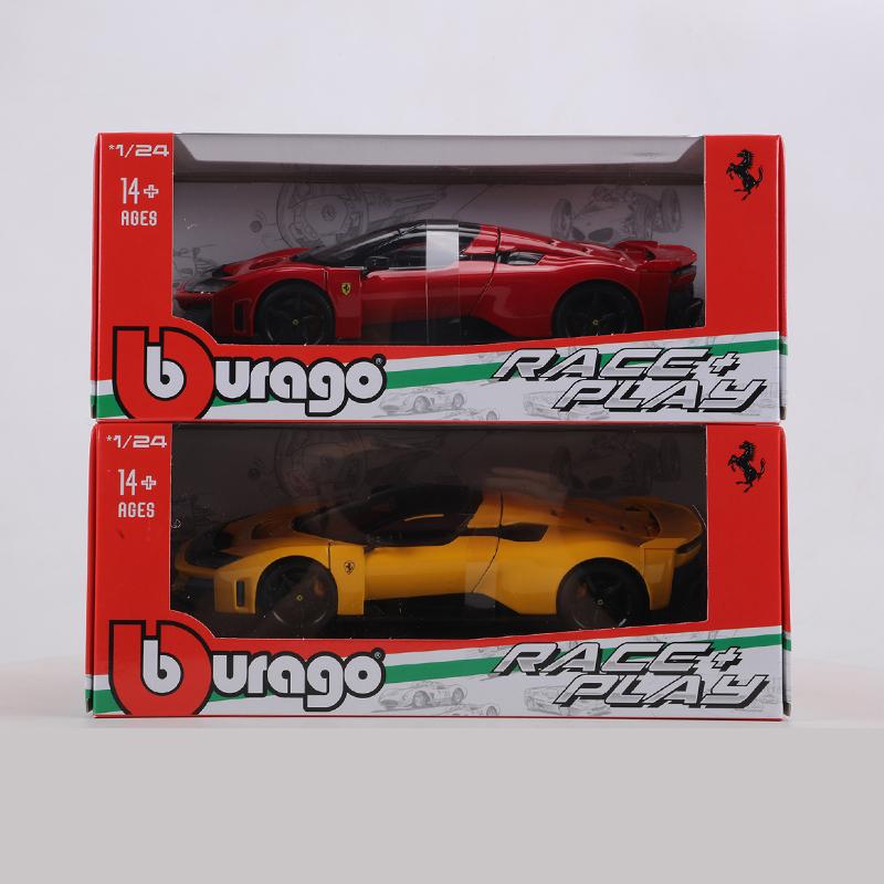 Burago 1:24 Ferrari F80 Die-cast Alloy Full-opening Door Car Model Toy Collectible Ornament