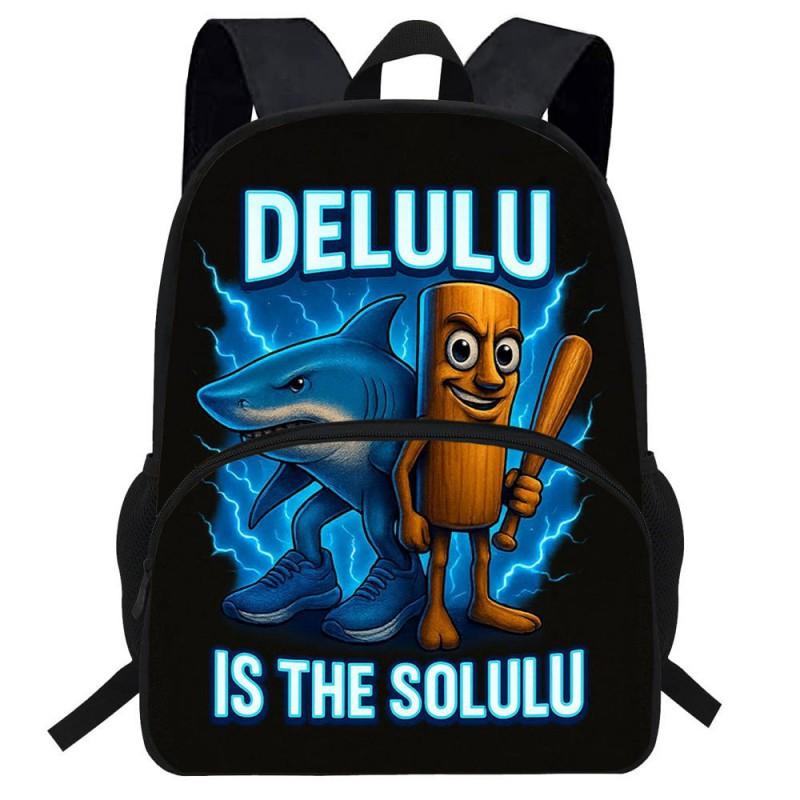 Kids Backpack With Cartoon Print Lightweight School Bag Elementary Students Breathable Oxford Fabric Anti-Strain Ergonomic