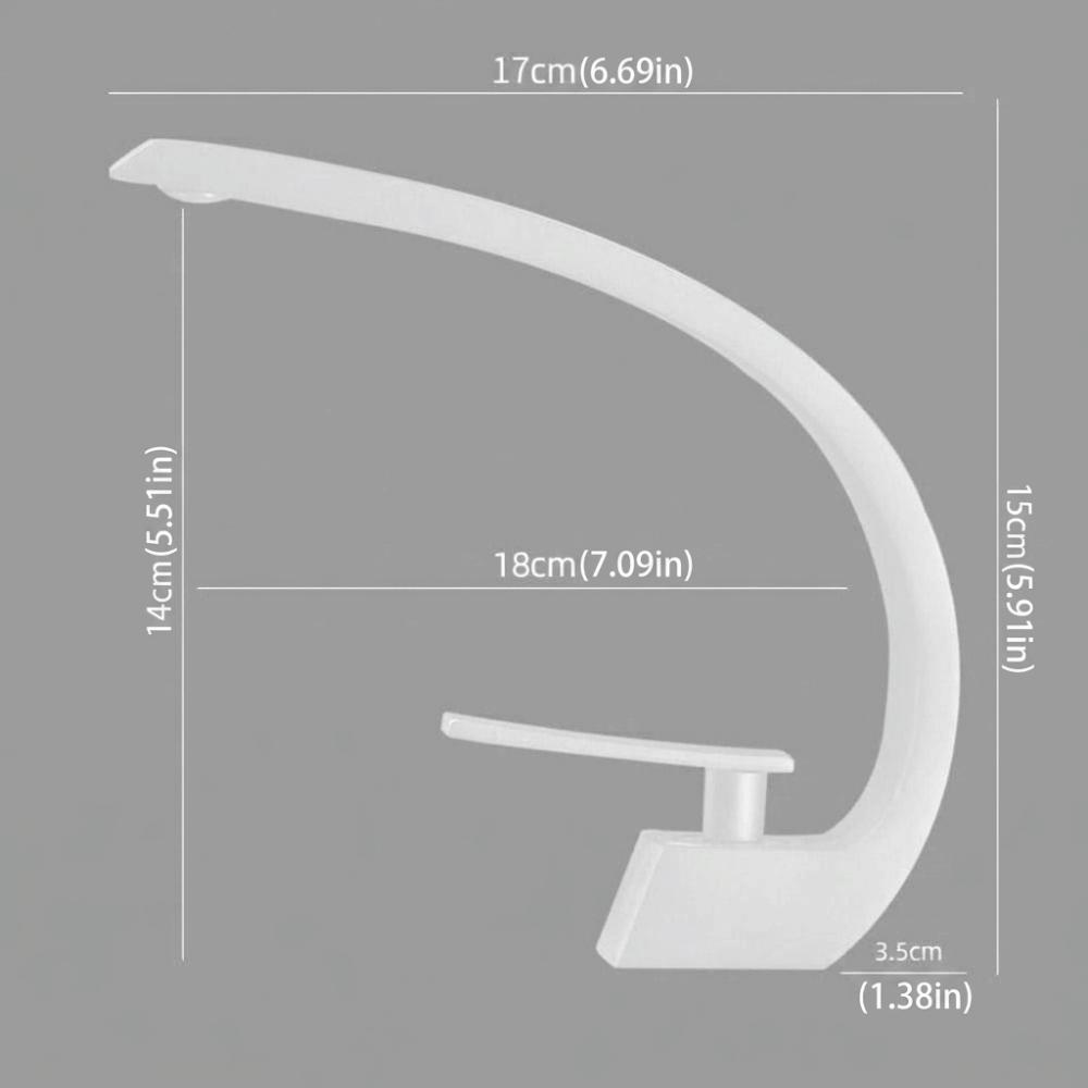 Moon Curved Spout Undermount Bathroom Faucet Minimalist Design Moon Curved Spout Faucet Lavatory