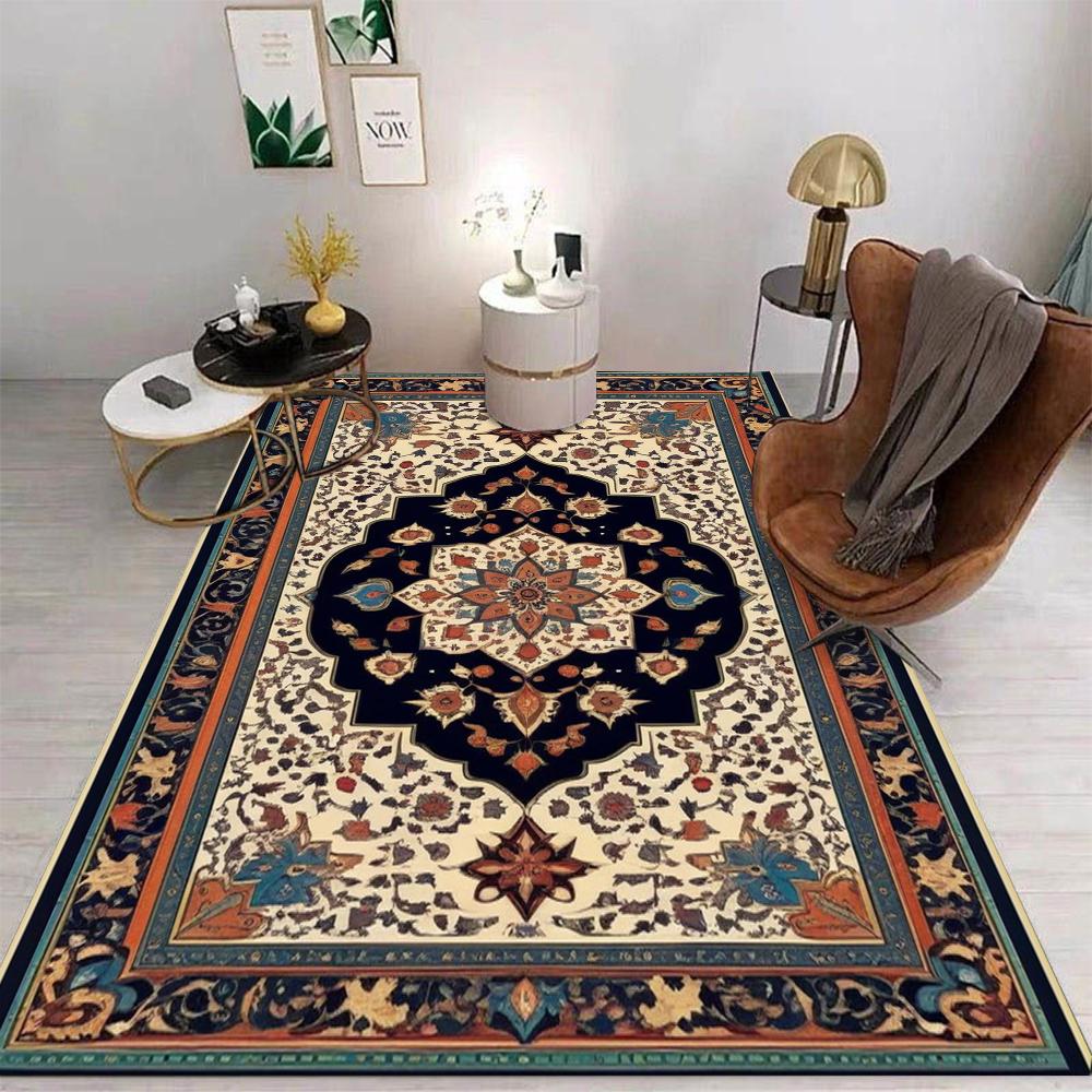 Богемский персидский ретро ковер противоскользящий износостойкий ковер для помещений и улицы гостиная спальня легко чистить домашний декор классический