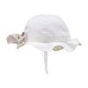 [Miki House] Шляпа, защита от УФ-лучей, с козырьком, 100% хлопок, с резинкой, для девочек, для малышей, для детей, детская одежда, 12-9103-145, M (50-52см), белый
