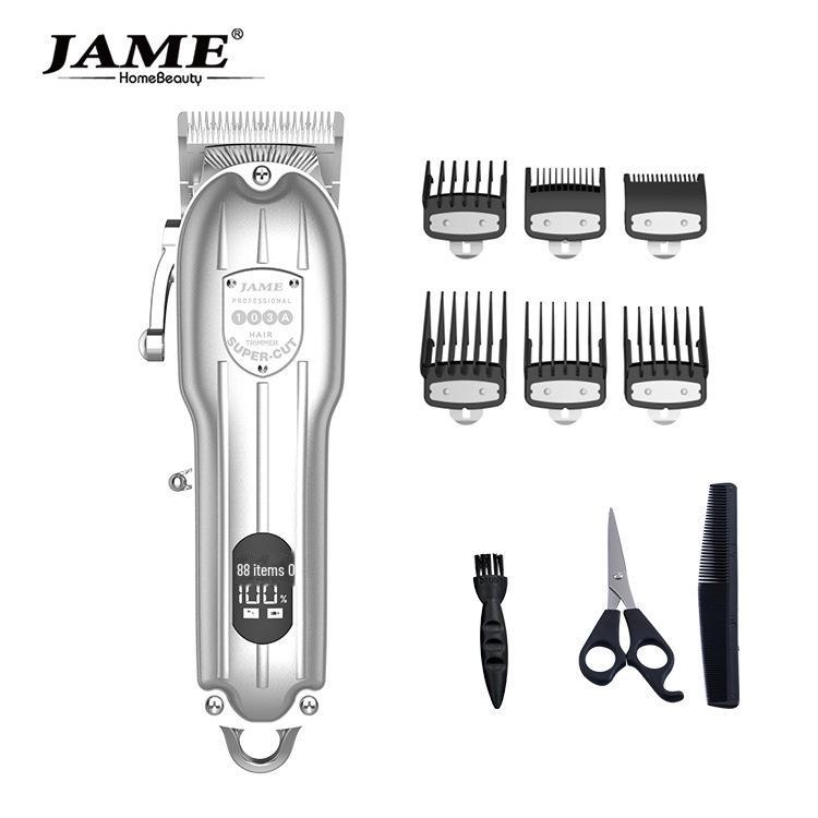 Профессиональная машинка для стрижки волос: Полностью металлический, ЖК-дисплей, зарядка через USB-кабель