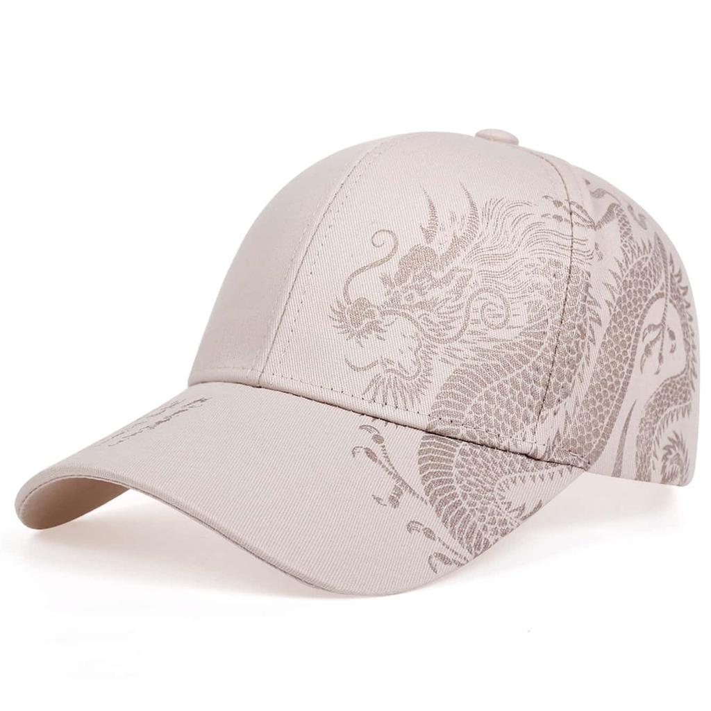 Summer Sunscreen Chinese Style Dragon Print Baseball Cap Fashion Casual Cotton Rapper Hip Hop Caps Trucker Hat Golf Hats