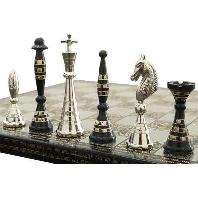 Роскошный набор шахматных фигур Warly Luxury из твердой латуни, металла, племенного искусства, 30,48 см