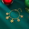 Christmas Tree Bells Pendant Bracelet For Women Trendy Elks Snowflakes Gifts Cane Star Zircon Chain Festival Party Jewelry Gift