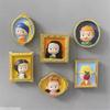 6PCS DIY Van Gogh Mona Lisa Refrigerator Magnet Cartoon Famous Painting Magnetic Sticker 3D Resin Home Decoration Cute