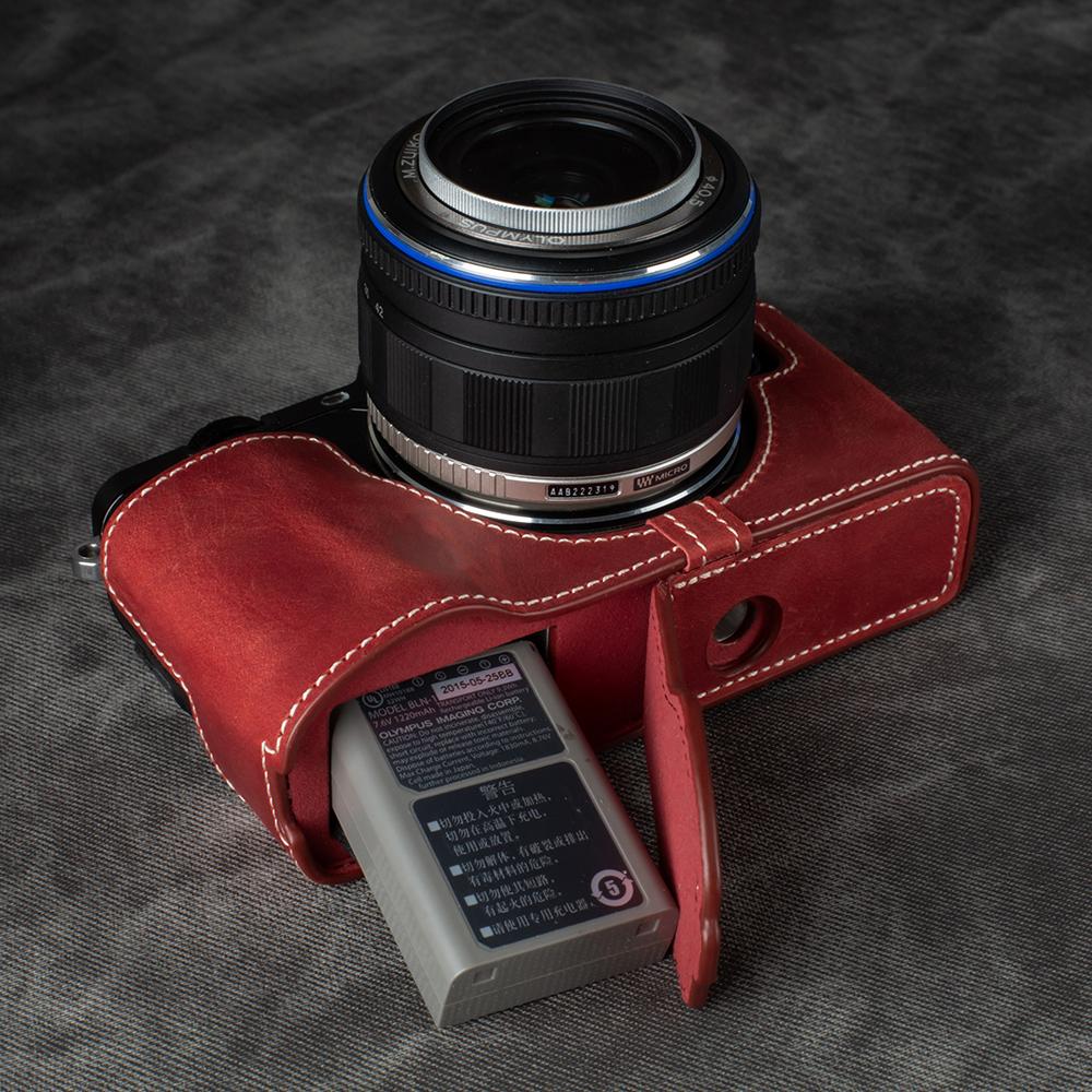 For OLYMPUS PEN E-P5 Leather Camera Case Protective Case For Camera Genuine Real Leather Cover Protective Case for Camera